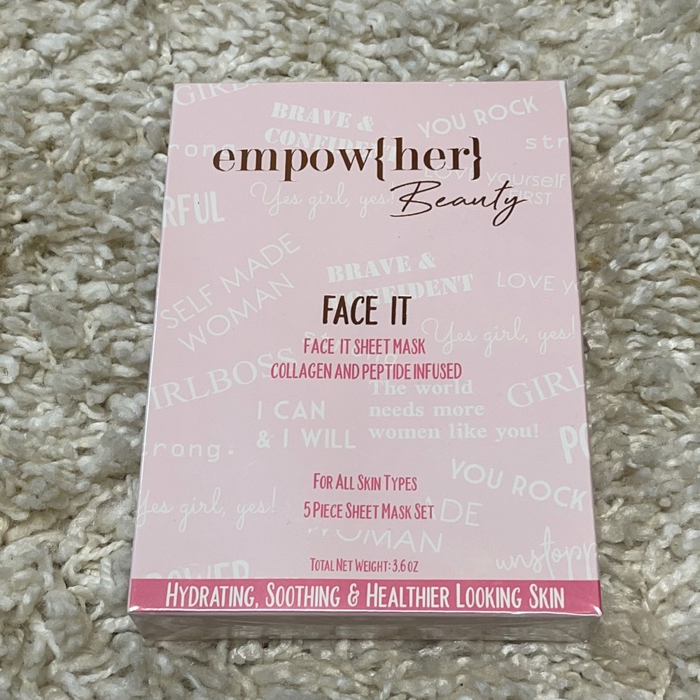 5 sheet face masks NIB